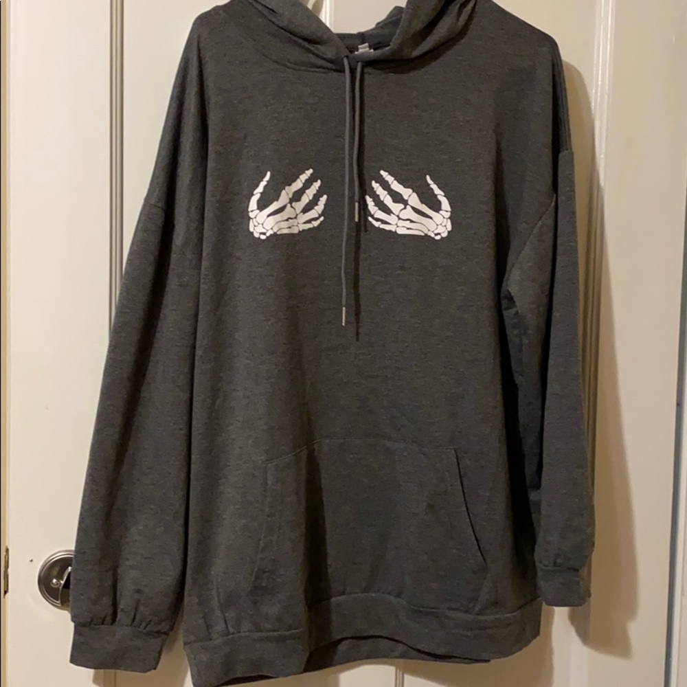 Skeleton hands hoodie